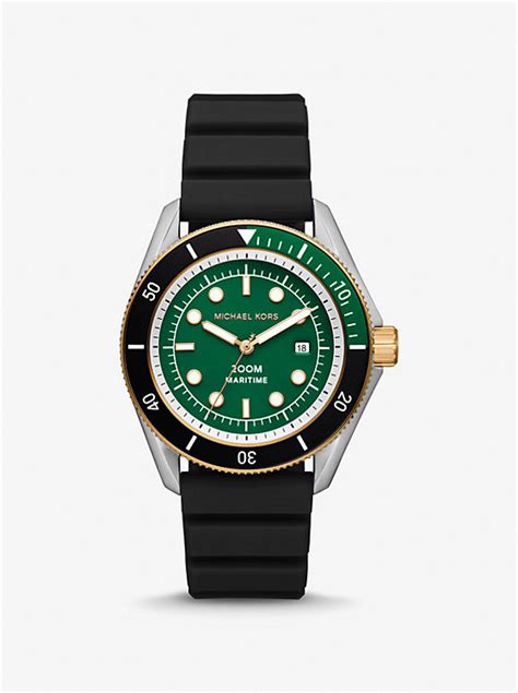 michael kors diver watch|Oversized Maritime Black.